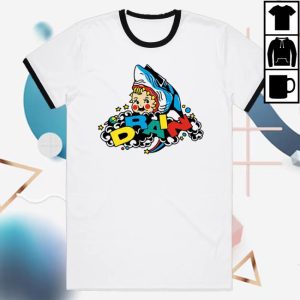 kenny Drain831 Merch Drain Rainbow Ringer Tee White