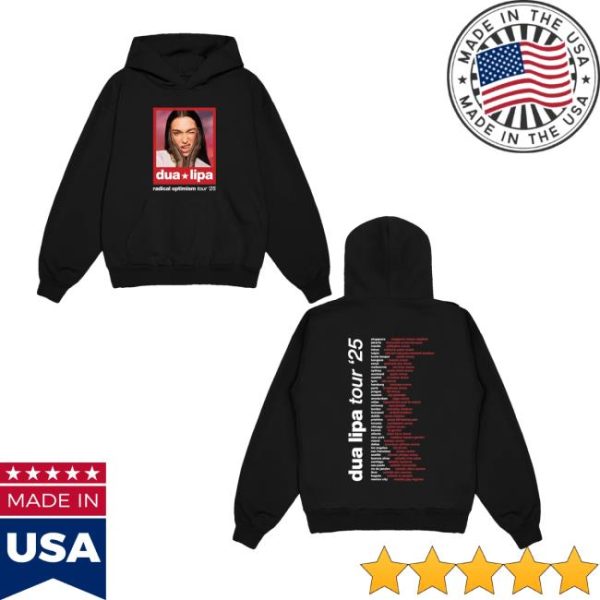 kenny Dua Lipa Merch Radical Optimism Photo Dated Tour Hoodieb