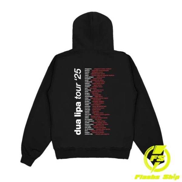 kenny Dua Lipa Merch Radical Optimism Photo Dated Tour Hoodiebc