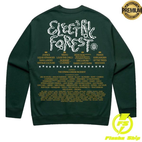 kenny Electric Forest Official Store Ef Worldwide Line Up Crewneck