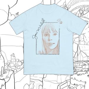 kenny Joni Mitchell Merch Portrait Signature Tee