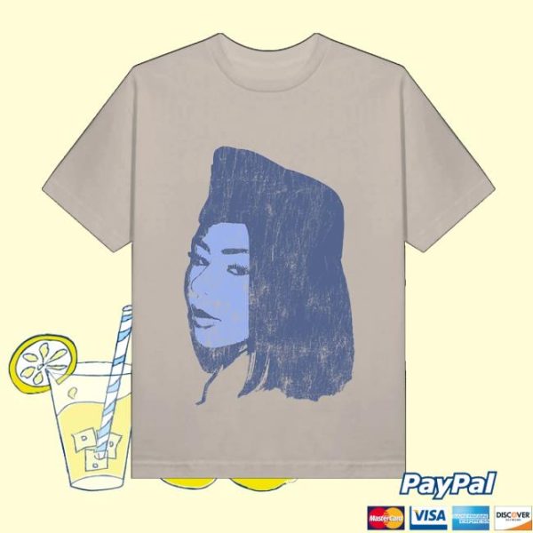 kenny Mariah The Scientist Merch Portrait Burning Blue Tee