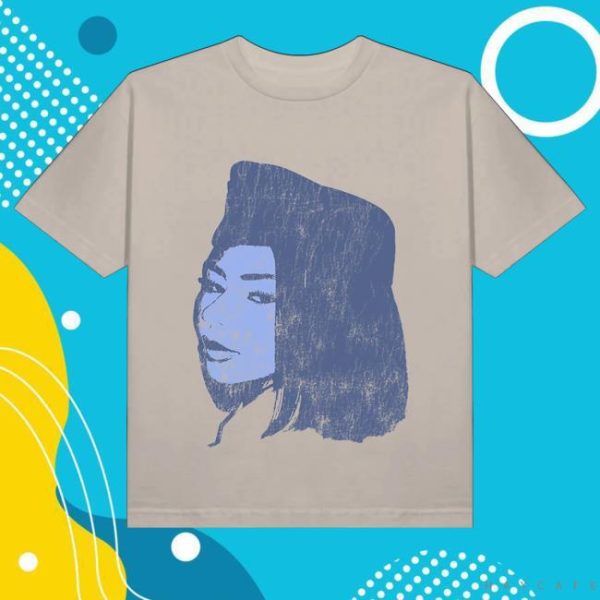 kenny Mariah The Scientist Merch Portrait Burning Blue Tee Sand Blue0