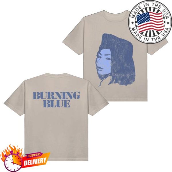 kenny Mariah The Scientist Merch Portrait Burning Blue Tee Sand Blue1