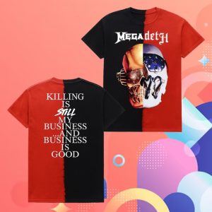 kenny Megadeth Merch Killing Is My Business Split Tee0 kenny Megadeth Merch Killing Is My Business Split Tee0