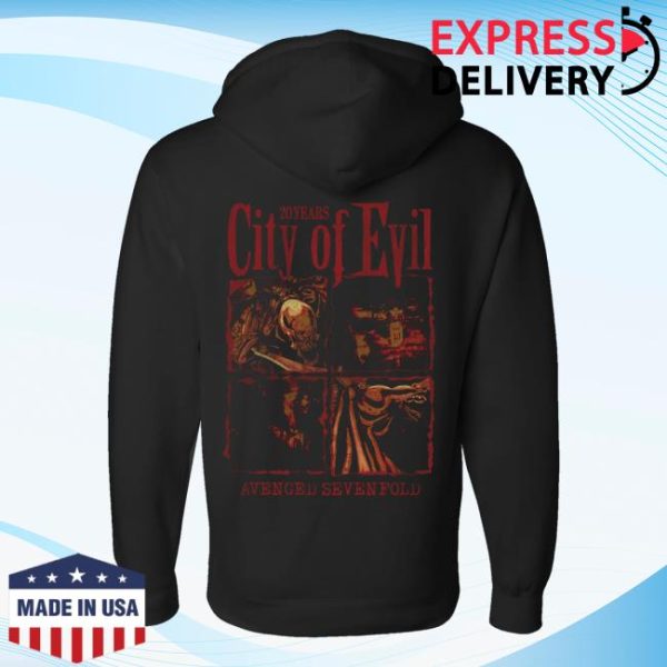 kenny Official A7x World City Of Evil Coe 20Th Anniversary Hoodie 3