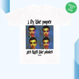 kenny Official Bug Girl Merch Store I Fly Like Paper Get High Like Planes Shirt
