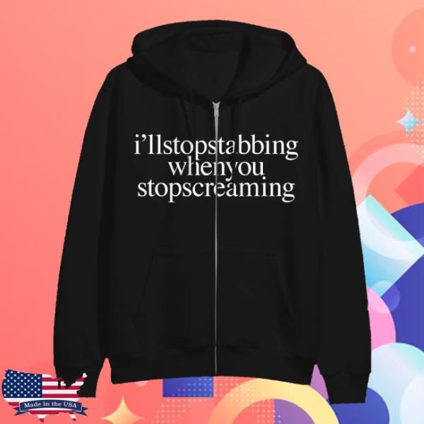 kenny Official Chiodos Band Merch Shop Store Ill Stop Stabbing When You Stop Screaming Hoodie