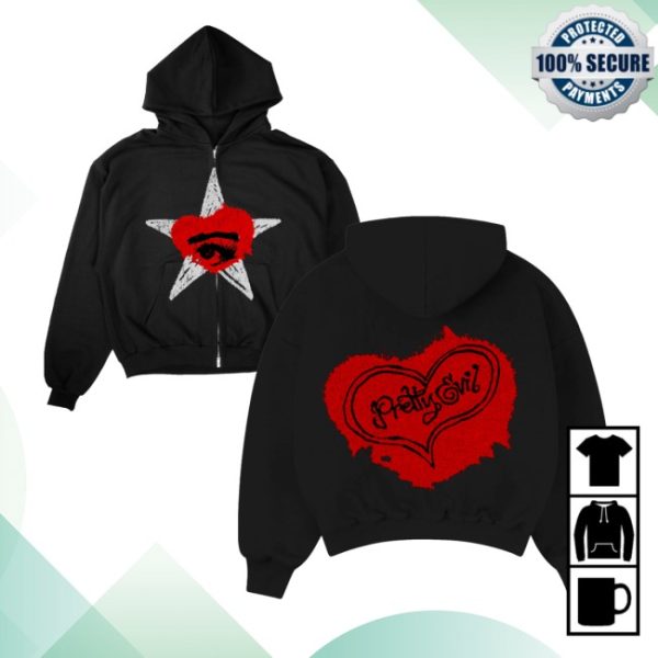 kenny Official Ellise Merch Store Pretty Evil Zip Up Hoodiess