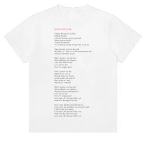 kenny Official Lorde Merch Store Man Of The Year Moty Lyric Shirt