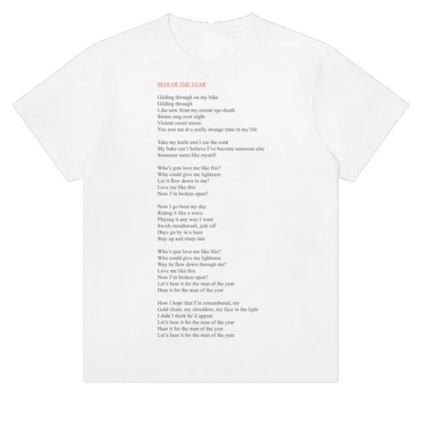 kenny Official Lorde Merch Store Man Of The Year Moty Lyric Shirt