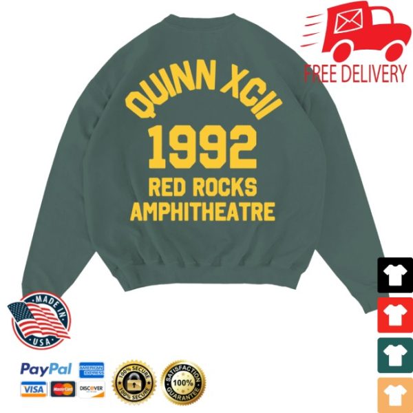 kenny Official Quinn Xcii Merch Store Red Rocks 2025 Collegiate Crewnecks
