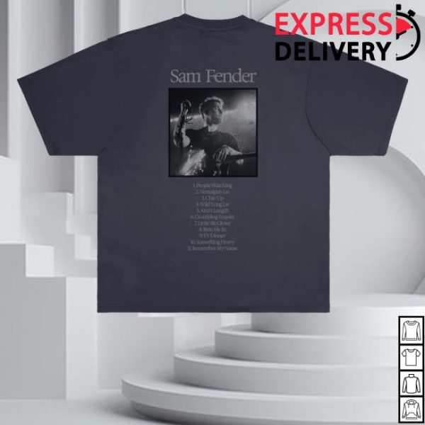 kenny Official Sam Fender Merch Store People Watching Tracklist Navy Shirts