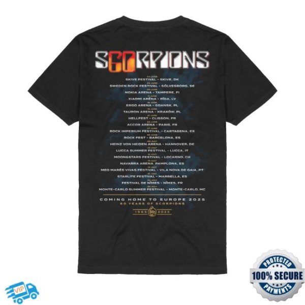 kenny Official Scorpions Merch Store European Tour 2025 Planet Rock Shirts