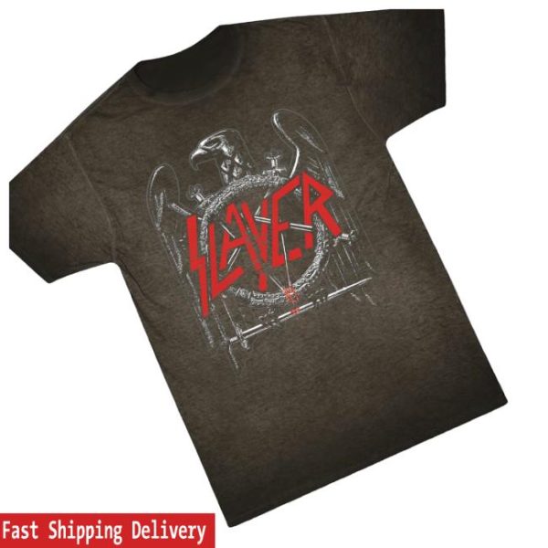 kenny Official Slayer Merch Shop Store Eagle Gray Wash Shirts 1