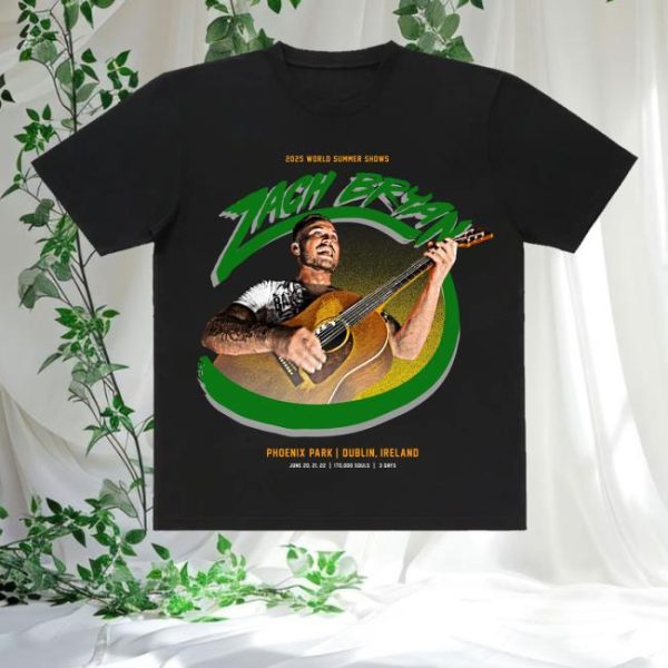 kenny Official Zach Bryan Uk Merch Shop Store Dublin Phoenix Park Black Shirt