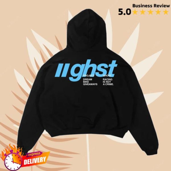 kenny Officialghostracing Merch Blue Ghst Hoodiexx