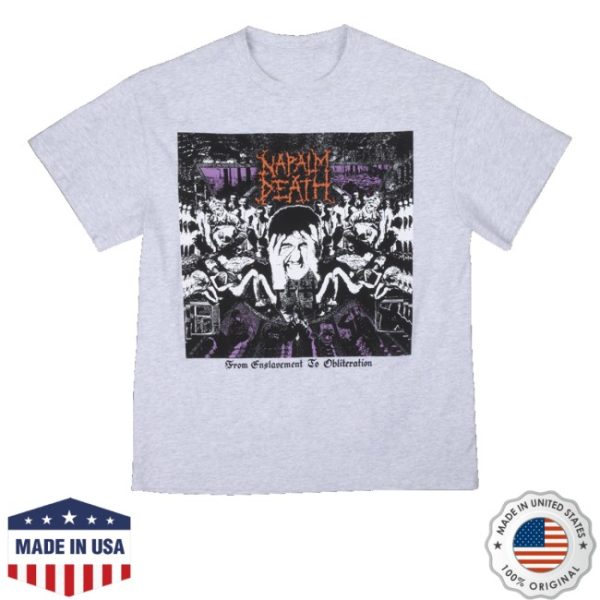 kenny Online Ceramics Merch Store Napalm Death From Enslavement To Obliteration Shirt