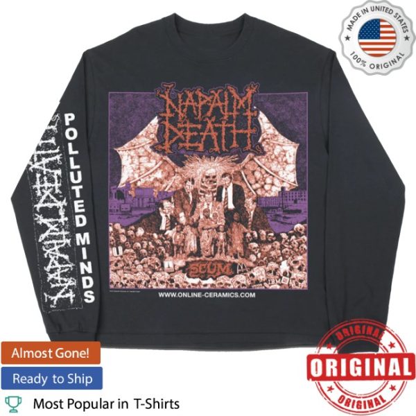 kenny Online Ceramics Merch Store Napalm Death Polluted Minds Longsleeve Shirt 2