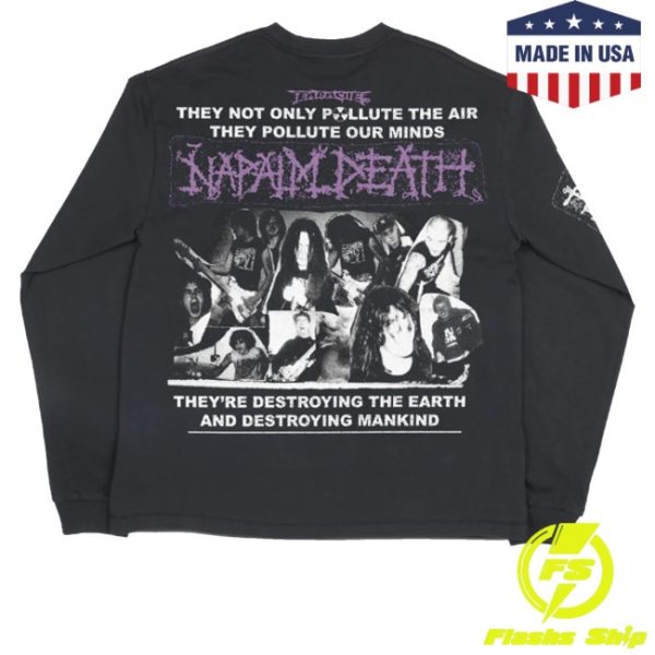 kenny Online Ceramics Merch Store Napalm Death Polluted Minds Longsleeve Shirts 2