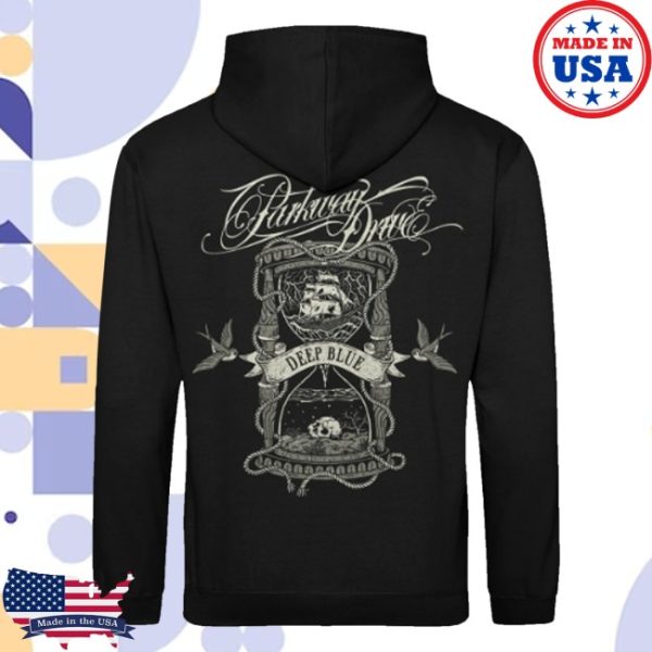 kenny Parkway Drive Merch Store Deep Blue Hourglass Hoodied
