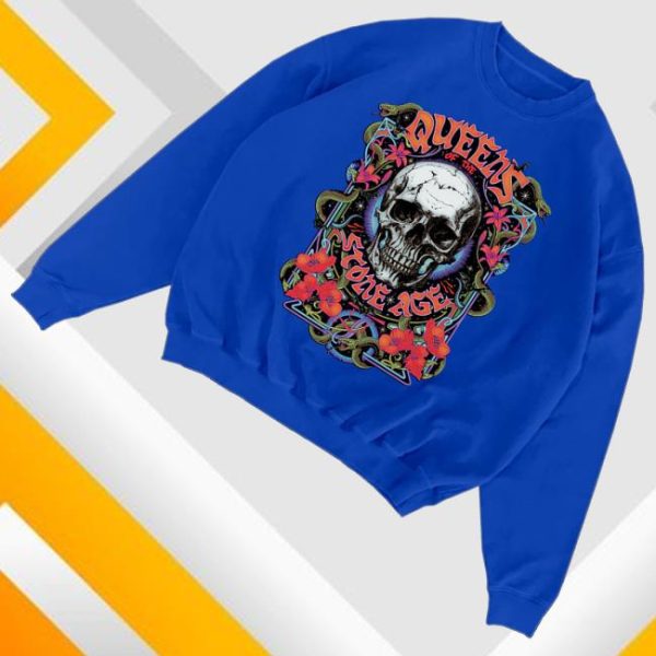 kenny Qotsa Merch Skull Collage Crewneck0