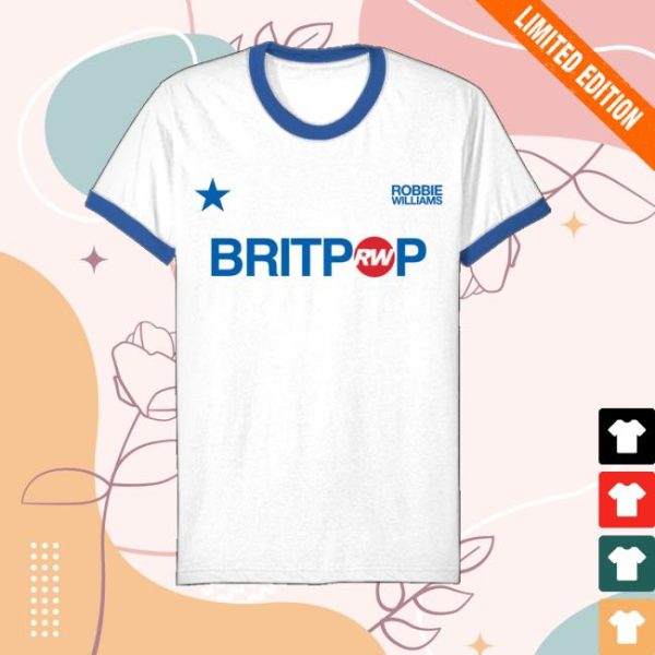 kenny Robbie Williams Merch Britpop Football Ringer T Shirtxx
