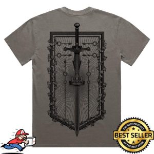 kenny Sleep Token Merch Damocles Crest Tee Faded Grey