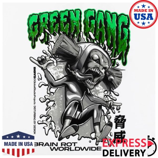 kenny The Boys Store Merch Green Gang Brush Head Tee1