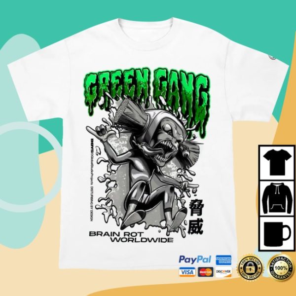 kenny The Boys Store Merch Green Gang Brush Head Tee2