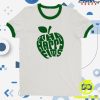 kenny The Happy Fits Merch Apple Ringer Shirt White Dark Green