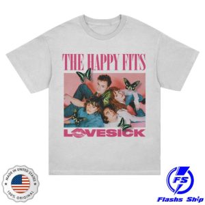 kenny The Happy Fits Merch Pink Logo Photo Shirt White