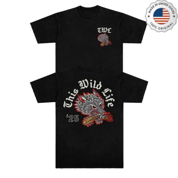 kenny This Wild Life Merch Store Wolf Guitar Shirt