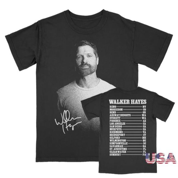 kenny Walker Hayes Official Merch Shop Store Photo Tour Tee 25 Shirtss