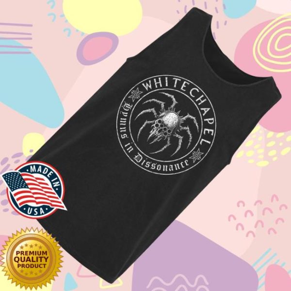 kenny Whitechapel Merch Spider Skull Black Tank Top0