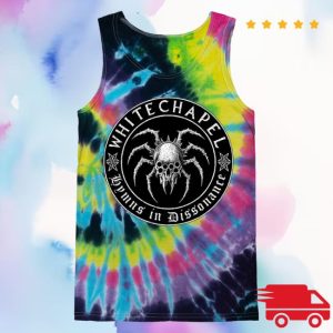 kenny Whitechapel Merch Spider Skull Flashback Tie Dye Tank Top