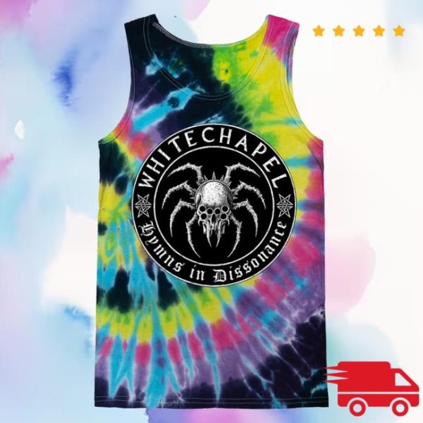 kenny Whitechapel Merch Spider Skull Flashback Tie Dye Tank Top