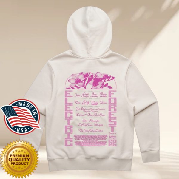 kenny ms Electric Forest Official Store In Bloom Line Up Hoodie