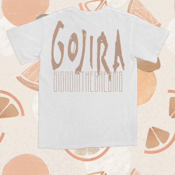 kenny sau Official Gojira Merch Shop Store White Bannon Shirt