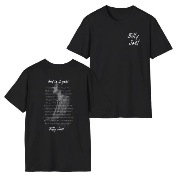 kenny Billy Joel Shop Merch Billy Joel And So It Goes Lyrics Shirt0