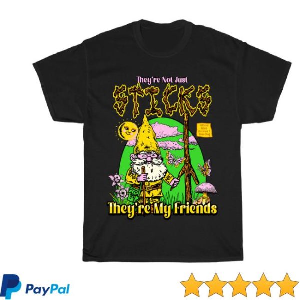 kenny Bossdogart Merch Sticks Are My Friends Black Tee