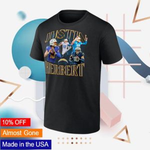 kenny Chargers Merch Justin Herbert Black Los Angeles Chargers Notorious Graphic T Shirt kenny Chargers Merch Justin Herbert Black Los Angeles Chargers Notorious Graphic T Shirt