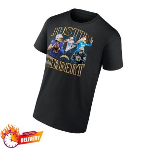kenny Chargers Merch Justin Herbert Black Los Angeles Chargers Notorious Graphic T Shirtv kenny Chargers Merch Justin Herbert Black Los Angeles Chargers Notorious Graphic T Shirtv