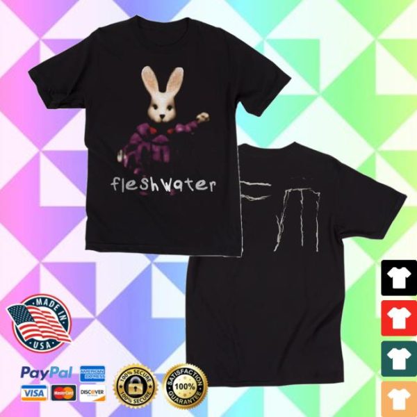 kenny Closed Casket Activities Merch Fleshwater Rabbit Flashlight Black T Shirt