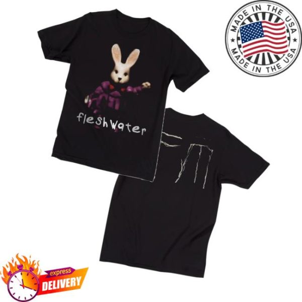 kenny Closed Casket Activities Merch Fleshwater Rabbit Flashlight Black T Shirtv