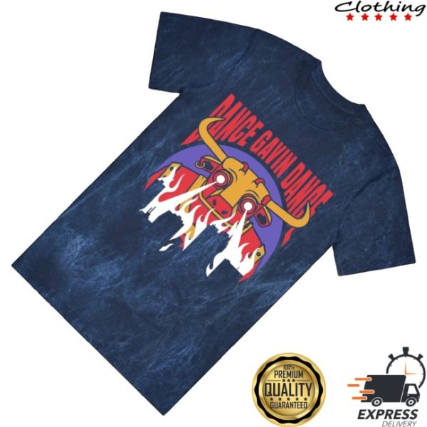 kenny Dance Gavin Dance Merch Gavinzilla Mineral Navy Wash Shirt0