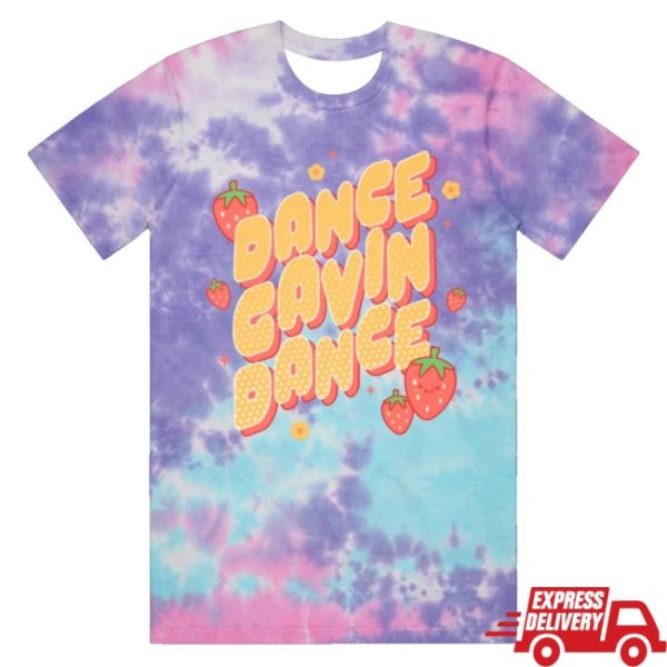 kenny Dance Gavin Dance Merch Kawaii Strawberry Cotton Candy Tie Dye T Shirt
