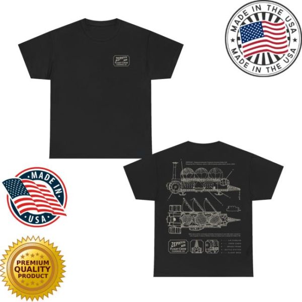 kenny Dropout Merch Zephyr Airship Diagram T Shirt