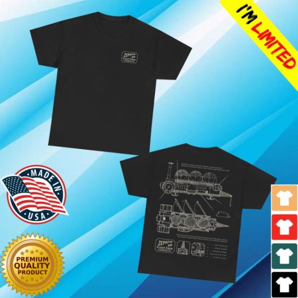 kenny Dropout Merch Zephyr Airship Diagram T Shirtv