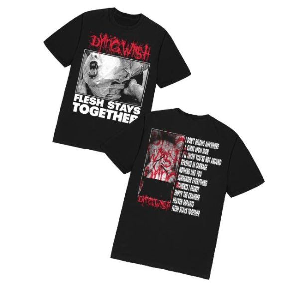kenny Dying Wish Merch Flesh Stays Together Black Teev